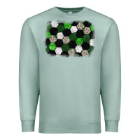 Seafoam Soccer leopard glitter background Premium Sweatshirt - HowdyJamesFarm
