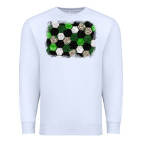 White Soccer leopard glitter background Premium Sweatshirt - HowdyJamesFarm