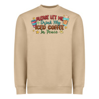 Mushroom please let me drink my iced coffee in peace Heavyweight Sweatshirt - MaliasSmallBusiness