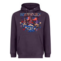 Plum Independence Day with gnomies Heavyweight Hoodie - HowdyJamesFarm