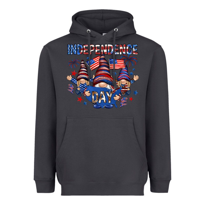 Independence Day With Gnomies Heavyweight Hoodie by HowdyJamesFarm | Teevron