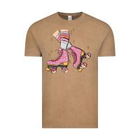 Vintage Coffee skate Vintage Tee - MaliasSmallBusiness