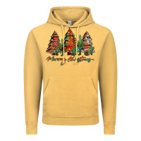 Vintage Mustard western christmas trees merry christmas Vintage Hoodie - Jasminsmagicworld