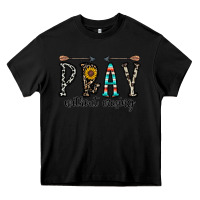 Black pray whithout crasing Heavy Core Tee - CowhideDigitalArt