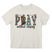 Cream pray whithout crasing Heavy Core Tee - CowhideDigitalArt