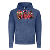 Vintage Denim valentines day leopard farm animals truck Vintage Hoodie - Jasminsmagicworld