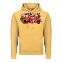 Vintage Mustard valentines day leopard farm animals truck Vintage Hoodie - Jasminsmagicworld