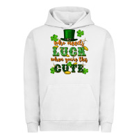 Pigment Lunar Rock who needs luck when youre this cute st patricks Urban Hoodie - FaDigitalArtStudio