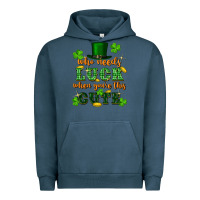Pigment Midnight Navy who needs luck when youre this cute st patricks Urban Hoodie - FaDigitalArtStudio