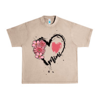 French Oak mimi flower heart Urban Heavy Tee - MaliasSmallBusiness