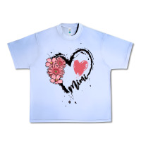 Grape Ice mimi flower heart Urban Heavy Tee - MaliasSmallBusiness