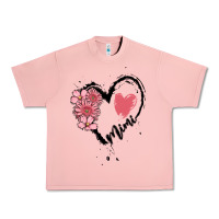 Salmon mimi flower heart Urban Heavy Tee - MaliasSmallBusiness