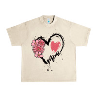 Sandshell mimi flower heart Urban Heavy Tee - MaliasSmallBusiness