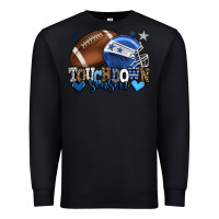 Black Touchdown season American Football blue team color Premium Sweatshirt - HowdyJamesFarm