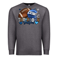 Charcoal Heather Touchdown season American Football blue team color Premium Sweatshirt - HowdyJamesFarm