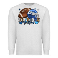 Oatmeal Heather Touchdown season American Football blue team color Premium Sweatshirt - HowdyJamesFarm