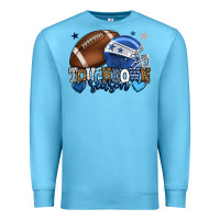 Ocean Blue Touchdown season American Football blue team color Premium Sweatshirt - HowdyJamesFarm