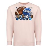 Pale Pink Touchdown season American Football blue team color Premium Sweatshirt - HowdyJamesFarm