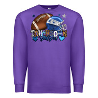 Purple Touchdown season American Football blue team color Premium Sweatshirt - HowdyJamesFarm
