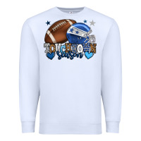 White Touchdown season American Football blue team color Premium Sweatshirt - HowdyJamesFarm