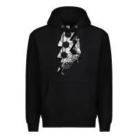 Black Lightning bolt Soccer Premium Hoodie - HowdyJamesFarm