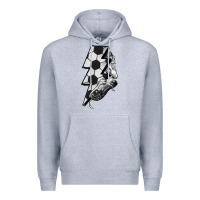 Heather Grey Lightning bolt Soccer Premium Hoodie - HowdyJamesFarm