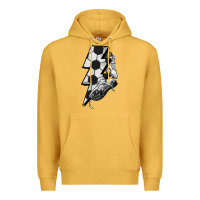 Mustard Lightning bolt Soccer Premium Hoodie - HowdyJamesFarm