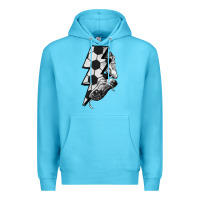 Ocean Blue Lightning bolt Soccer Premium Hoodie - HowdyJamesFarm