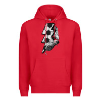 Red Lightning bolt Soccer Premium Hoodie - HowdyJamesFarm