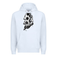 White Lightning bolt Soccer Premium Hoodie - HowdyJamesFarm