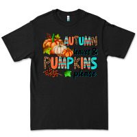 Black autumn leaves pumpkin please Premium Tee - AdoDesignShop