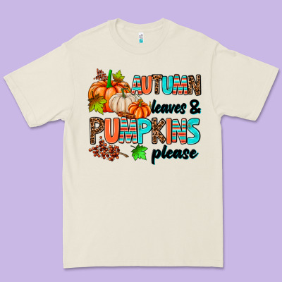 Autumn Leaves Pumpkin Please Premium Tee Designed By Adodesignshop