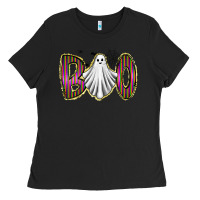 Black boo ghost Ladies Tee - RacoonDesign