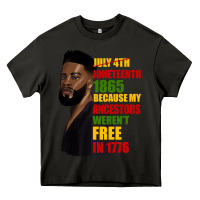 Asphalt juneteenth 1885 because my ancestors weren't free in 1776 black man Heavy Core Tee - HRA Design Shop