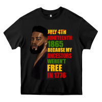 Black juneteenth 1885 because my ancestors weren't free in 1776 black man Heavy Core Tee - HRA Design Shop