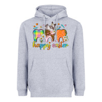 Heather Grey Happy Easter Dental Easter Day Heavyweight Hoodie - HowdyJamesFarm