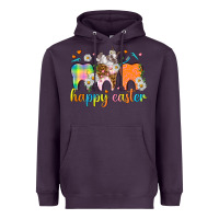 Plum Happy Easter Dental Easter Day Heavyweight Hoodie - HowdyJamesFarm