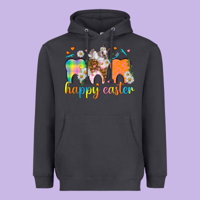 Happy Easter Dental Easter Day Heavyweight Hoodie Designed By Howdyjamesfarm