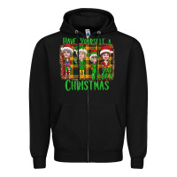 Black Have Yourself a Very Golden Christmas Zipper Hoodie - Bettercallsaul
