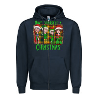 Navy Have Yourself a Very Golden Christmas Zipper Hoodie - Bettercallsaul