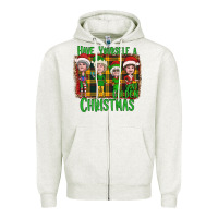 Oatmeal Heather Have Yourself a Very Golden Christmas Zipper Hoodie - Bettercallsaul