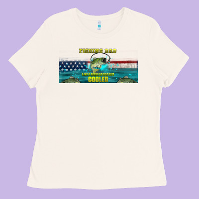 Fishing Dad  Libbey Glass Ladies Tee Designed By Hra Design Shop