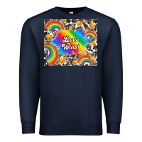 Navy love wins Premium Sweatshirt - TumblerDesignByShophia