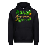 Black Let the shenanigans begin St. Patricks Day Urban Hoodie - FaDigitalArtStudio