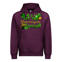 Mauve Wine Let the shenanigans begin St. Patricks Day Urban Hoodie - FaDigitalArtStudio