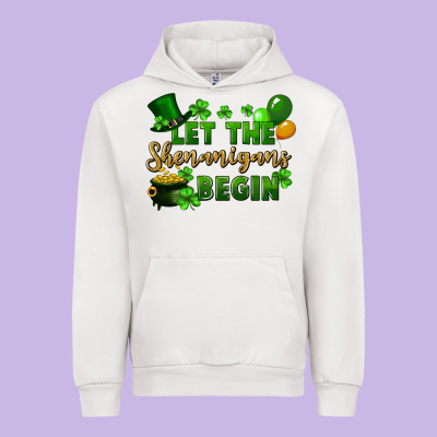 Let The Shenanigans Begin St. Patricks Day Urban Hoodie Designed By Fadigitalartstudio