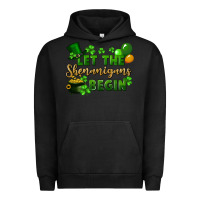 Pigment Black Let the shenanigans begin St. Patricks Day Urban Hoodie - FaDigitalArtStudio