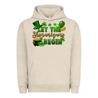 Pigment French Oak Let the shenanigans begin St. Patricks Day Urban Hoodie - FaDigitalArtStudio