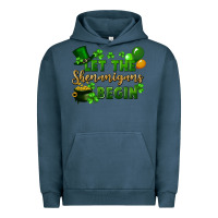 Pigment Midnight Navy Let the shenanigans begin St. Patricks Day Urban Hoodie - FaDigitalArtStudio