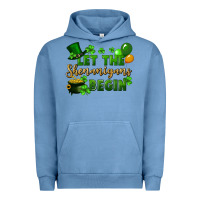 Pigment Pebble Blue Let the shenanigans begin St. Patricks Day Urban Hoodie - FaDigitalArtStudio